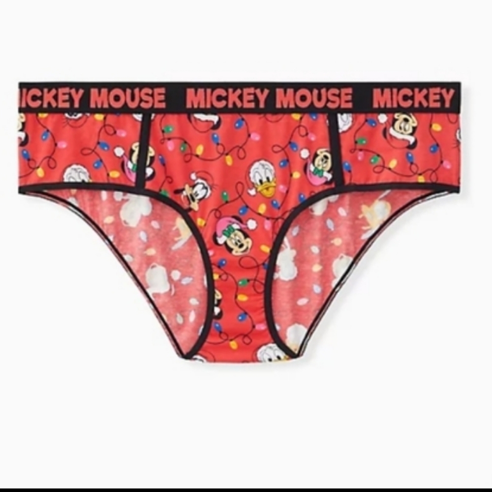 🆕 1X DISNEY MICKEY CHRISTMAS COTTON HIPSTER PANTY
